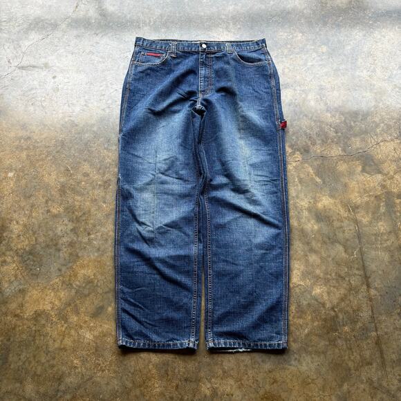 Crazy Vintage‎ Baggy Y2K Embroidered Polo Jeans - Picture 4 of 7